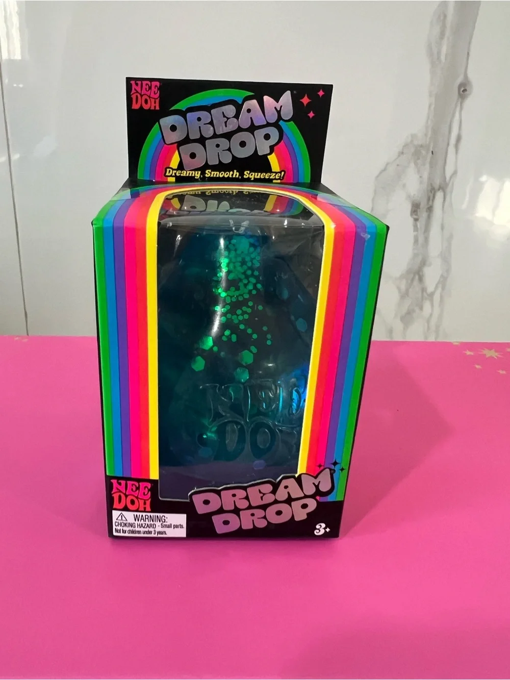 Needoh Sealed package - Dream Drop Teal Squeeze Stress Ball